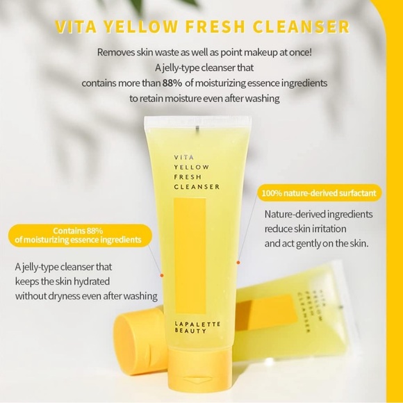 LA PALETTE Beauty Vita Yellow Cleanser, Gentle Make-up Remover, New in a Box - Picture 6 of 10
